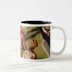 Luxe, detail uit de tabel van de zeven tweekleurige koffiemok