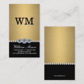 Luxe Diamanten Goud Parels Visitekaartje (Voorkant / Achterkant)