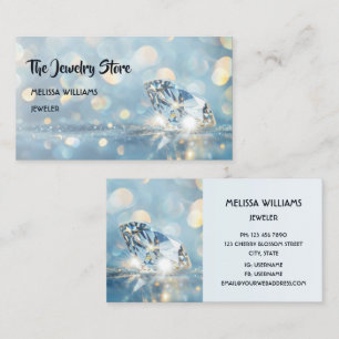 Luxe diamanten juwelier winkel visitekaartje