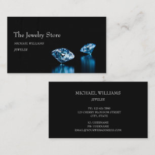 Luxe diamanten juwelier winkel visitekaartje