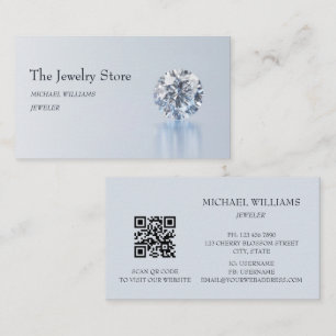 Luxe diamanten juwelier winkel visitekaartje