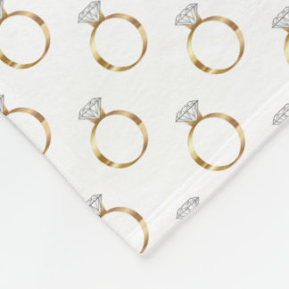 Luxe diamanten ring gouden bruid sieraden trouwen fleece deken