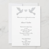 Luxe Diamond Love Dove Wedding Kaart (Voorkant)