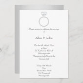 Luxe Diamond Ring Faire-part de mariage (Devant / Derrière)