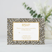 LUXE DIER LUIPAARD PATROON RSVP KAARTJE (Staand voorkant)