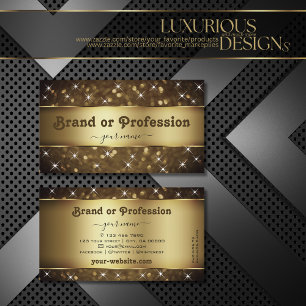 Luxe, donkerbruin, goudstaarster, Professional Visitekaartje