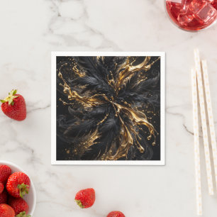 Luxe Donkere Glamour Kunst Servet