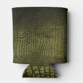 Luxe donkere krokodil huidtextuur. blikjeskoeler (Achterkant)