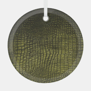Luxe donkere krokodil huidtextuur. glas ornament