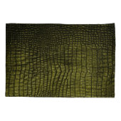 Luxe donkere krokodil huidtextuur. kussensloop (Achterkant)