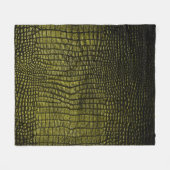 Luxe, donkere krokodiltextuur fleece deken (Voorkant (Horizontaal))