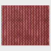 Luxe donkerrode gouden strepen cadeaupapier (Vlak)