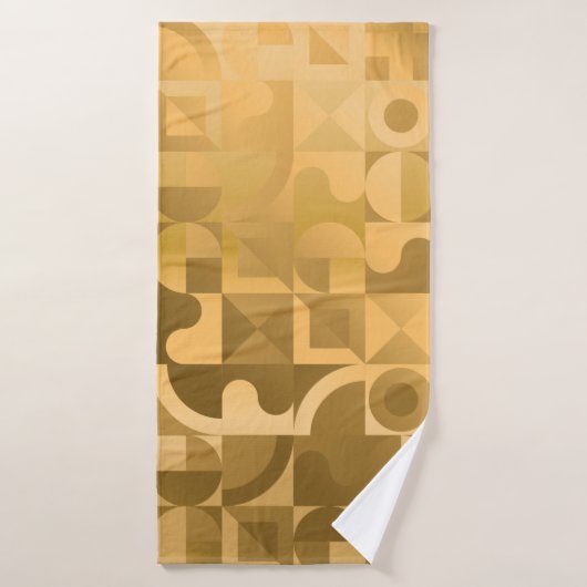 Luxe doré géométrique sans couture motif (Serviette de bain)