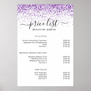 Luxe druipt glinster paars Salon Poster