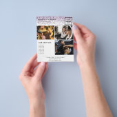 Luxe druppels glitter paarse Salon Flyer (Hand)