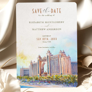 Luxe Dubai Atlantis The Palm Save the Date Kaart