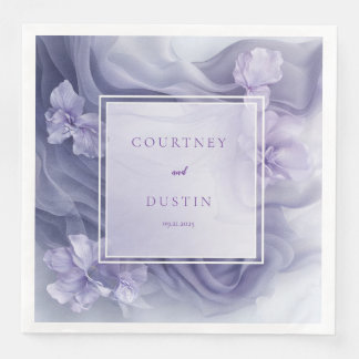Luxe Dunne Stof Lila Lavendel Bruiloft Servet