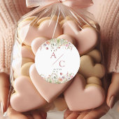 Luxe Dusty Roze Wildflower Wedding Ronde Sticker