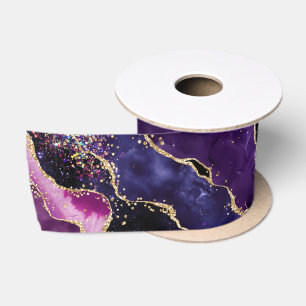 Luxe edelsteen paarse goud glinster agaat lint