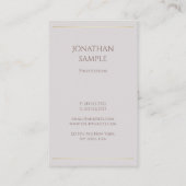 Luxe eenvoudig ontwerp Elegante moderne Sjabloon Visitekaartje (Achterkant)