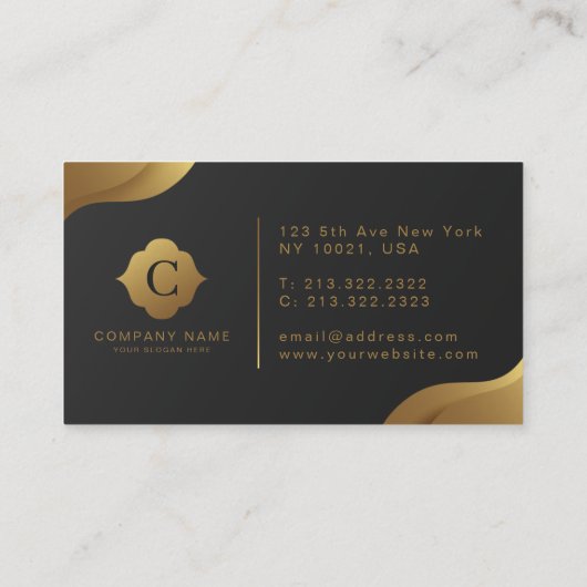 Luxe Elegance Carte de visite (Dos)