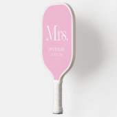 Luxe Elegance Pink | Mrs Wedding Date Pickleball Paddle (Links)