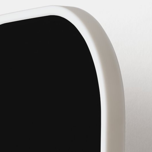 Luxe Elegance Zwart | Meneer en trouwdatum Pickleball Paddle (Links Detail)