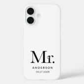 Luxe Elegance | Zwart-wit Mister Wedding Case-Mate iPhone Case (Achterkant)