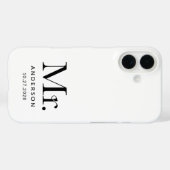 Luxe Elegance | Zwart-wit Mister Wedding Case-Mate iPhone Case (Achterkant (horizontaal))