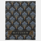 Luxe elegant art Trendy Deco Patroon Fleece Deken (Voorkant)