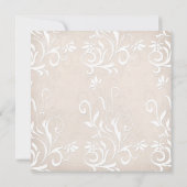 Luxe Elégant Beige clair Invitation de douche Flor (Dos)