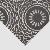 Luxe elegant Chic Faux Gold en Black Arabesque Tissuepapier (Detail)