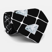 Luxe Elegant Diamond Bling Designer Stropdas (Opgerold)