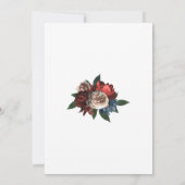 Luxe Elégant Faire-part de mariage à cadre Floral (Dos)