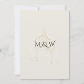 Luxe Elegant Gold Faire-part de mariage (Dos)