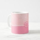 Luxe Elegant Hot Pink Damask Mok (Voorkant links)