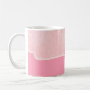 Luxe Elegant Hot Pink Damask Mok