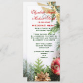 Luxe Elegant Kerst Winter Bruiloft Menu (Voorkant / Achterkant)