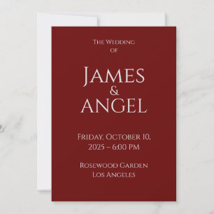 Luxe Elegant Mariage Invitation Entièrement modi