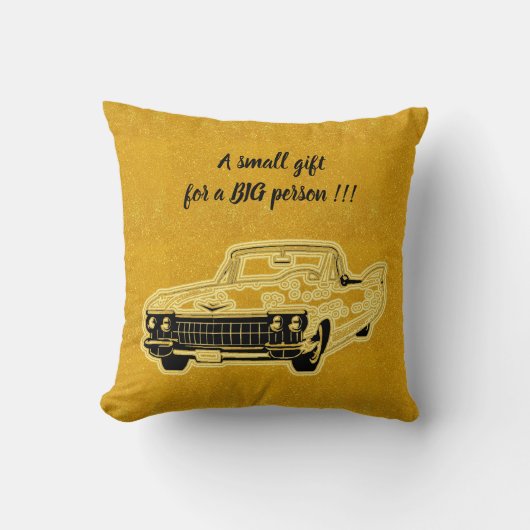 Luxe Elegant Modern Black Gold Car Kussen (Voorkant)