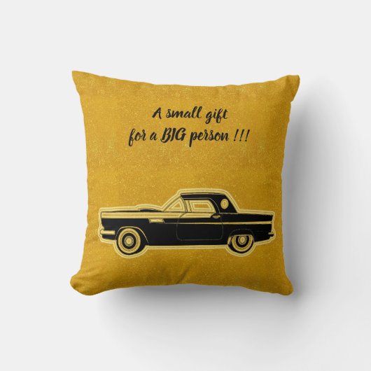 Luxe Elegant Modern Black Gold Car Kussen (Voorkant)