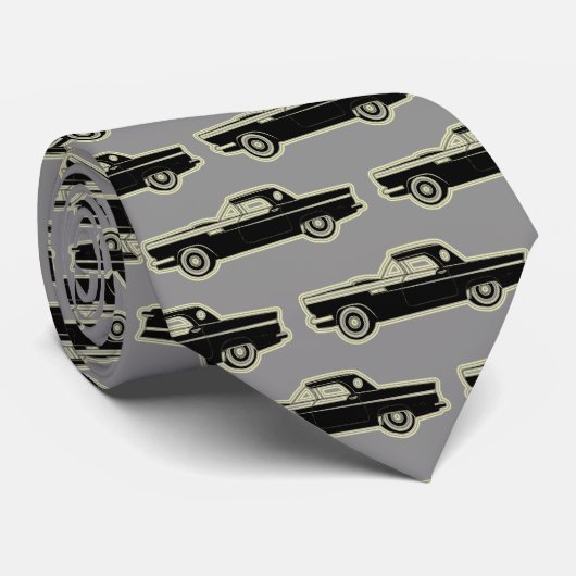 Luxe Elegant Modern Black Gold Car Stropdas (Opgerold)