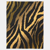 Luxe Elegant Modern Black Gold Line Fleece Deken (Voorkant)