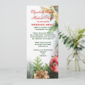 Luxe Elégant Noël Mariage d'hiver Menu (Debout devant)