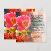 Luxe Elegant Tulips Bouquet Invitation douche (Devant / Derrière)