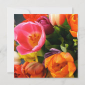 Luxe Elegant Tulips Bouquet Invitation douche (Dos)
