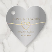 Luxe Elegant Zilveren Bruiloft Dank u Bedankjes Labels (Voorkant)