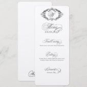Luxe & elegante bruiloft menu (Voorkant / Achterkant)