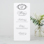 Luxe & elegante bruiloft menu (Staand voorkant)