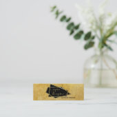 Luxe Elegante Gouden Glitter Marmer Script Mini Visitekaartje (Staand voorkant)